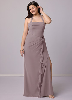 Barbie ♥ Azazie Bridesmaid Dresses Dusk Sheath Strapless Chiffon Convertible Dress image12