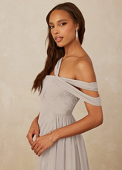 Christian Siriano Bridal for Azazie 1014 Bridesmaid Dresses Frost A-Line Off the Shoulder Chiffon Dress image2