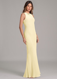 Azazie Allettie Bridesmaid Dresses Lemon Sorbet Mermaid Chiffon Dress image5