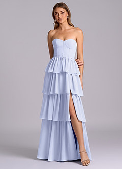 Azazie Faye Jurken voor bruidsmeisjes Jurk van Chiffon met A-Lijn Sweetheart Halslijn Lavendel image4