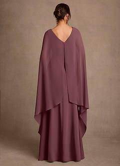 Azazie Liddie Mother of the Bride Dresses Sangria A-Line Pleated Chiffon Dress image4