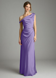 Azazie Emerson Bridesmaid Dresses Tahiti Mermaid Off the Shoulder Stretch Satin Dress image3