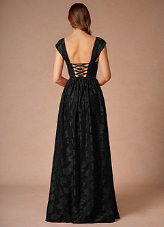 Hazel Noir Robe de bal longue plissée image2