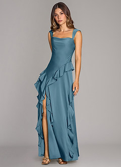 Azazie Sloane Bridesmaid Dresses Bermuda A-Line Sweetheart Neckline Stretch Satin Dress image4