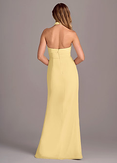 Azazie Jemma Brautjungfernkleider Etui Plissee Chiffon Kleid Butter image2