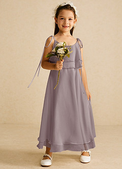 Azazie Temi Final Sale Ivory A-Line Spaghetti Strap Chiffon Dress image2