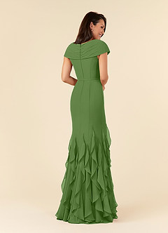 Azazie Bailora Mother of the Bride Dresses Basil Mermaid Ruched Chiffon Dress image3
