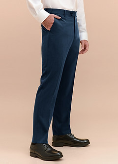William Dark Navy Comfort Blend Dress Pants