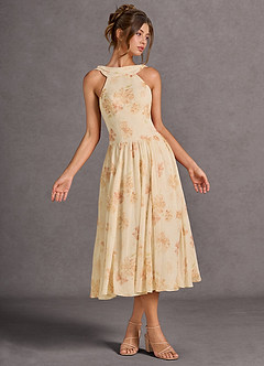 Midi jurk Rowan Geel image3