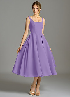 Azazie Amalie Bridesmaid Dresses Tahiti A-Line Pleated Chiffon Dress image3