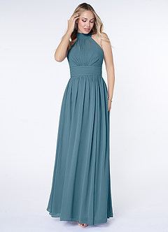 Azazie Iman Bridesmaid Dresses Bermuda A-Line A-Line Ruched Chiffon Dress image4