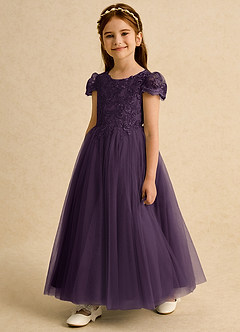 Azazie Puff Flower Girl Klänningar Klänning Balklänning i Tyll Spets image2