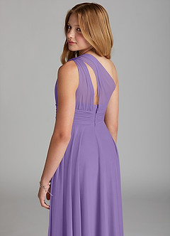 Azazie Charlize Junior Tahiti A-Line Mesh Dress image5
