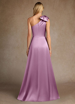 Azazie Easton Mother of the Bride Dresses Wisteria A-Line One Shoulder Stretch Satin Dress image3