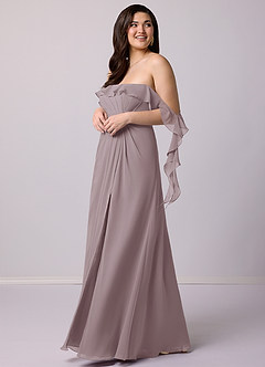 Barbie ♥ Azazie Bridesmaid Dresses Dusk A-Line Off the Shoulder Chiffon Convertible Dress image11