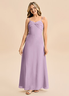 Azazie Jordyn Junior Wisteria A-Line Sweetheart Neckline Chiffon Dress image4