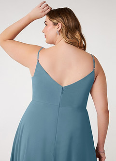 Azazie Daenerys Abiti da Damigella Abito A-Line in Chiffon con Scollo a Cappuccio Bermuda image12