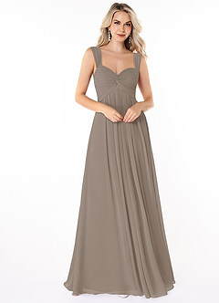 Azazie Kaitlynn Bridesmaid Dresses Empire Convertible Ruched Chiffon Floor-Length Dress image8