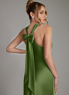 Azazie June Bridesmaid Dresses Juniper Sheath Stretch Satin Dress image7