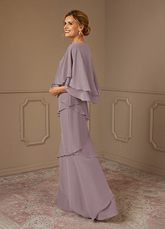 Azazie OHara Mother of the Bride Dresses Dusk A-Line V-Neck Chiffon Dress image2