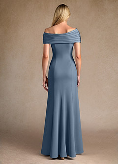 Azazie Pierce vestidos de madre de la novia Vestido de Crepúsculo de Crepé elástico de Sirena con Plisado image3