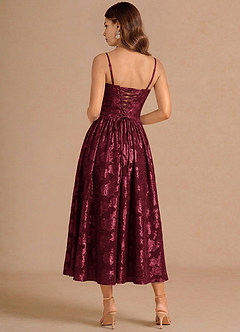 Petal Wine Midi Dress image5