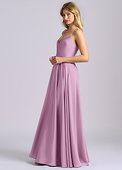 Azazie Truce Bridesmaid Dresses Wisteria A-Line Stretch Satin Dress image5