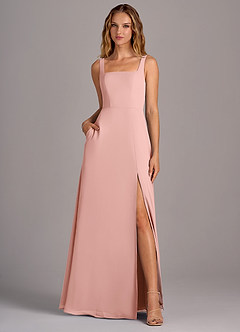 Azazie Debra Bridesmaid Dresses Rosette A-Line with Pockets Chiffon Convertible Dress image5