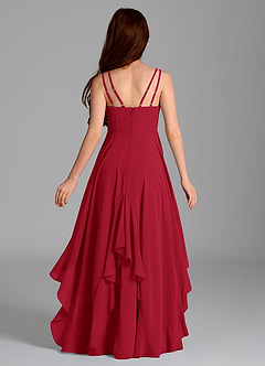 Azazie Karan Junior Scarlet A-Line Chiffon Dress image2