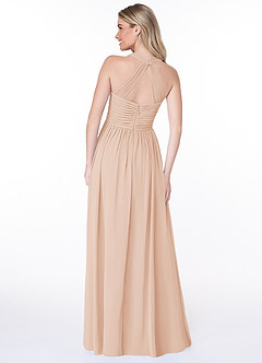 Azazie Jaclyn Bridesmaid Dresses English Rose A-Line Pleated Chiffon Dress image4