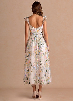 Denisse Blush Pink Multi Midi Dress image2