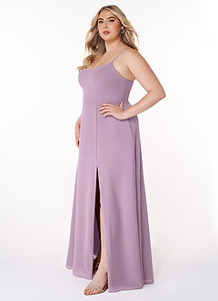 Azazie Moira Bridesmaid Dresses Wisteria A-Line Scoop Chiffon Dress image10