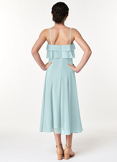 Azazie Ensley Junior Mist A-Line Pleated Chiffon Dress image2