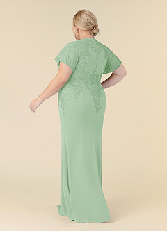 Azazie Adonna Kleider für die Brautmutter Meerjungfrau-Linie Spitze Kleid Staubiger Salbeigrün image8