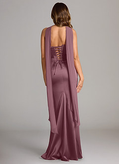 Azazie Sorrel Bridesmaid Dresses Amethyst Mermaid Strapless Stretch Satin Convertible Dress image2