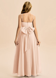 Azazie Bear Junior English Rose A-Line Pleated Chiffon Dress image2