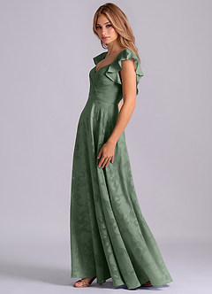 Azazie Leilani Bridesmaid Dresses Matcha A-Line Sweetheart Neckline Floral Burnout Dress image5