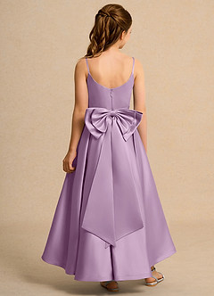 Azazie Sweets Junior Formal Abiti da Ragazza di Fiori Abito A-Line in Raso Opaco Plissettato Glicine image2