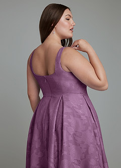 Azazie Amalie Bridesmaid Dresses Wisteria A-Line Pleated Floral Burnout Dress image8