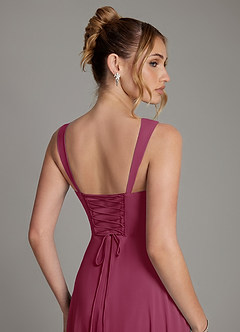 Azazie Agustina Bridesmaid Dresses Mulberry Mermaid Corset Chiffon Dress image2