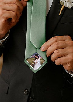 front Anpassad slips med foto Personlig slips