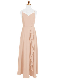 Azazie Naeem Junior Jurk van Chiffon met A-Lijn Ruches Engelse Roos image4