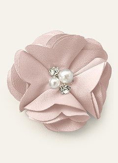 front Four-Piece Matching Color Stretch Satin Hair Clip Set