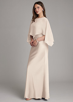 Azazie Ambra Bridesmaid Dresses White Alabaster Mermaid Pleated Stretch Satin Dress image6