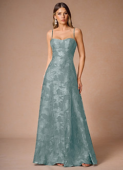 Hollis Powder Blue Lace Back Maxi Dress image3