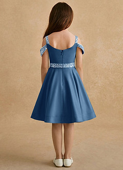 Azazie Judi Flower Girl Klänningar Klä A-Line i Matt satäng image2