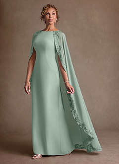 Azazie Artemisia Mother of the Bride Dresses Agave Sheath Lace Chiffon Dress image4