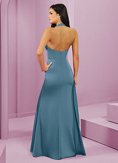 Barbie ♥ Azazie Robes de demoiselle d'honneur Robe Sirène en Satin extensible Plissée Bermude image7