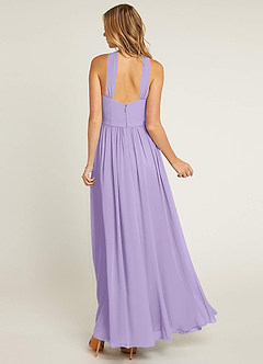 Azazie Jacey Final Sale Lilac A-Line Pleated Chiffon Dress image3