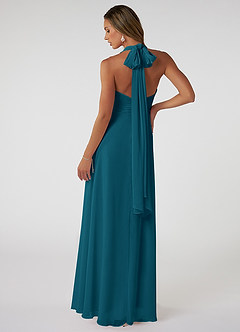 Azazie Fifi Bridesmaid Dresses Ink Blue A-Line Strapless Chiffon Convertible Dress image3
